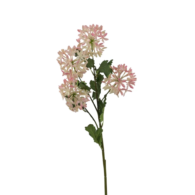 Sztuczna gałązka ozdobna x4 w kolorze jasno różowym 68 cm