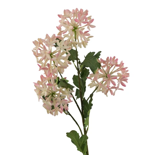 Sztuczna gałązka ozdobna x4 w kolorze jasno różowym 68 cm