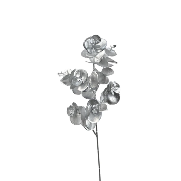 Sztuczna gałązka eukaliptus w kolorze srebrnym 44 cm