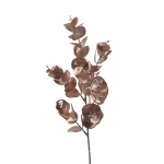 Sztuczna gałązka eukaliptus w kolorze różowym złocie 44 cm