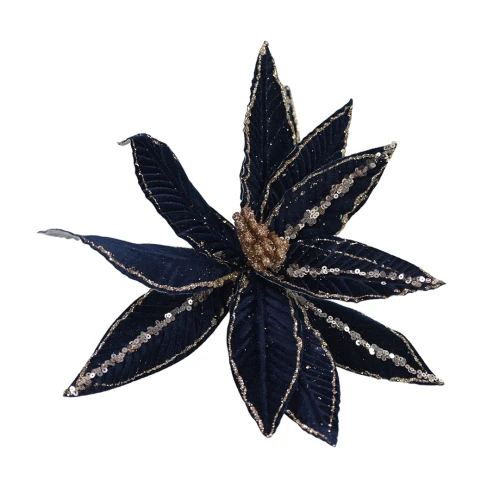 Sztuczna gwiazda na klipsie w kolorze czarno/złotym 23 cm