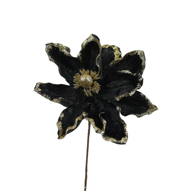 Sztuczna gwiazda na drucie w kolorze czarno/złotym 42 cm