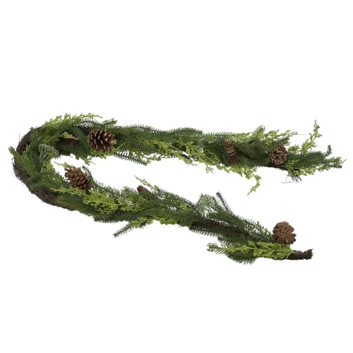 Sztuczna girlanda z szyszką w kolorze zielonym 160 cm