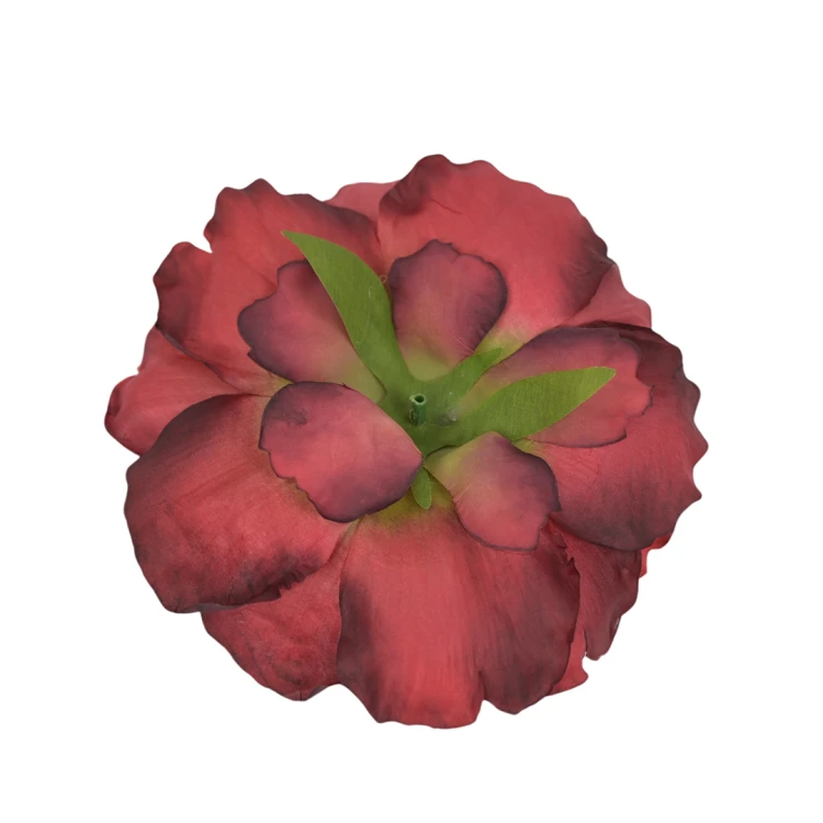 Sztuczna głowa piwonii w kolorze czerwonym 16 cm