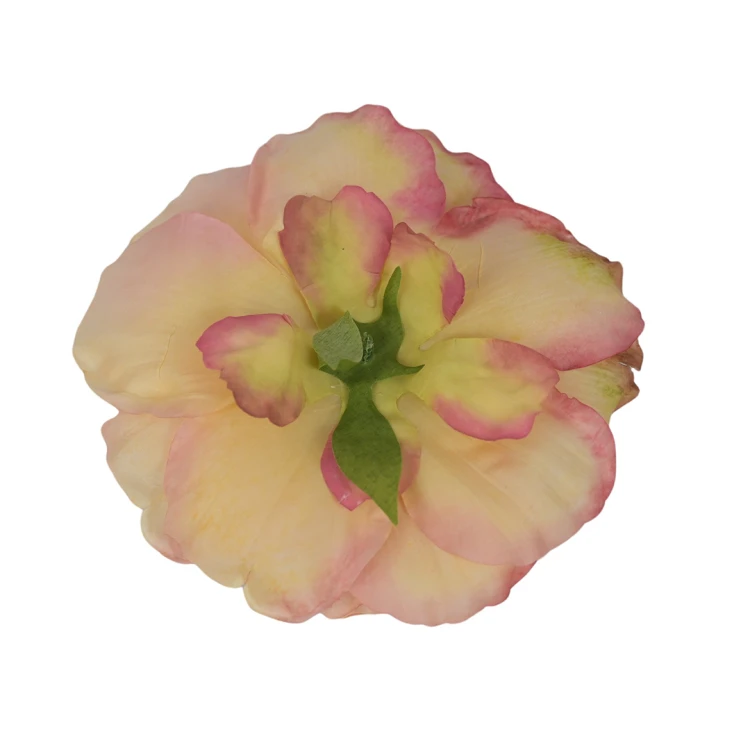 Sztuczna głowa piwonii w kolorze brudno brzoskwiniowym 16 cm