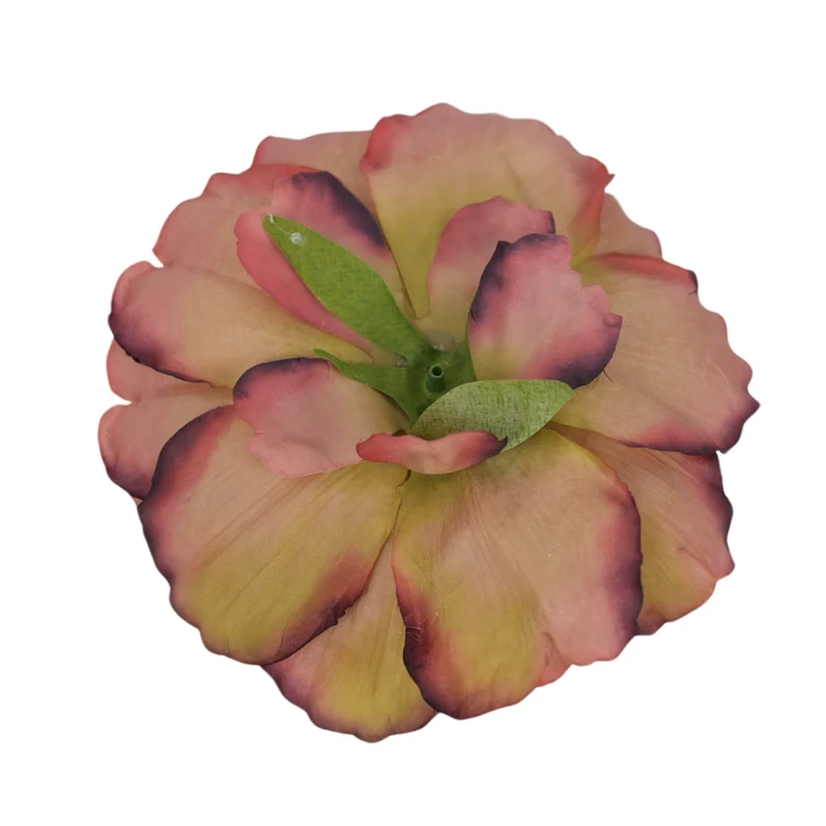 Sztuczna głowa piwonii w kolorze fiołkowo/różowym 16 cm