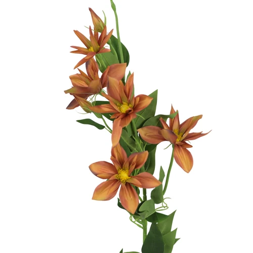 Sztuczny klematis w kolorze miodowym 86 cm