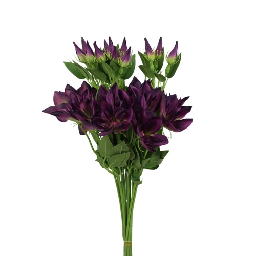 Sztuczny klematis na piku w kolorze fioletowo/fuksji 47 cm