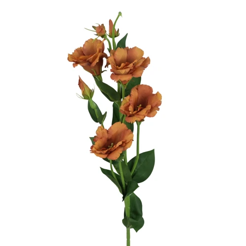 Sztuczna gałązka, eustoma w kolorze miodowym 84 cm