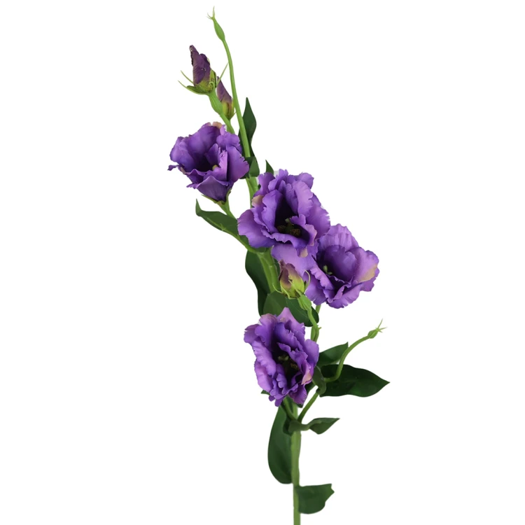 Sztuczna gałązka, eustoma w kolorze fioletowym 84 cm