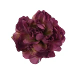 Sztuczna piwonia rozwinięta w kolorze fuksji/zielonym 15 cm