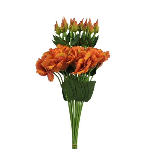 Sztuczna eustoma na piku w kolorze herbacianym 50 cm