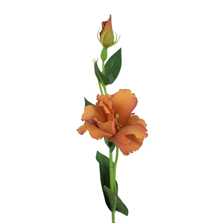 Sztuczna eustoma na piku w kolorze miodowym 50 cm