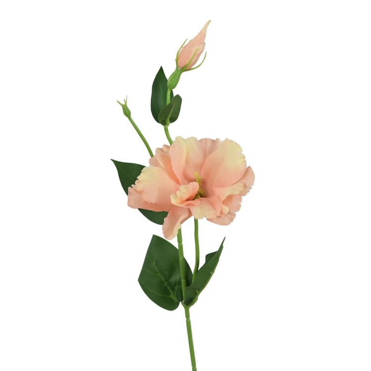 Sztuczna eustoma na piku w kolorze brzoskwiniowym 50 cm