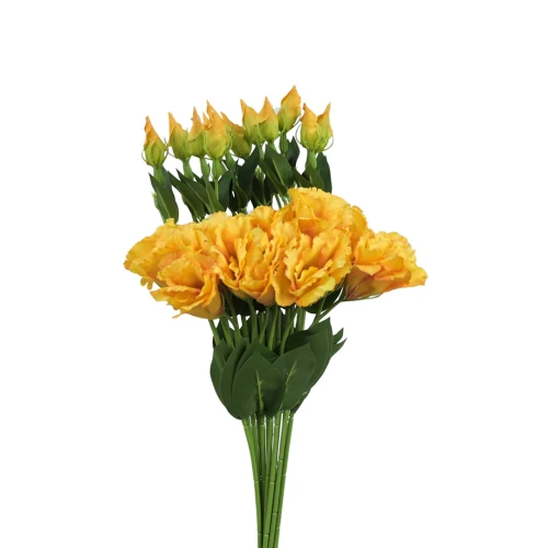 Sztuczna eustoma na piku w kolorze złotym 50 cm