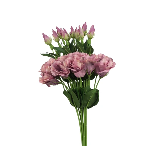 Sztuczna eustoma na piku w kolorze fiołkowo/różowym 50 cm