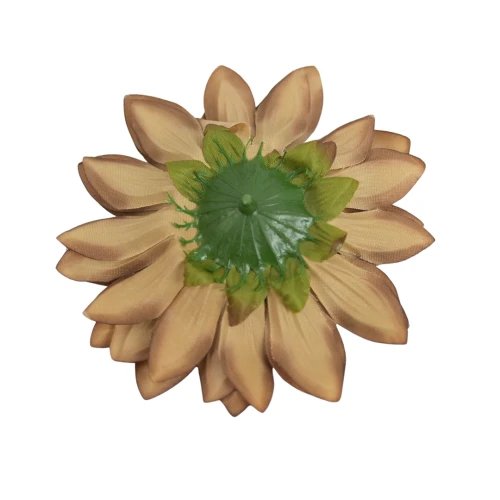 Sztuczny słonecznik w kolorze jasno brązowym 13 cm