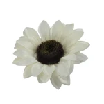 Sztuczny słonecznik w kolorze białym 13 cm 