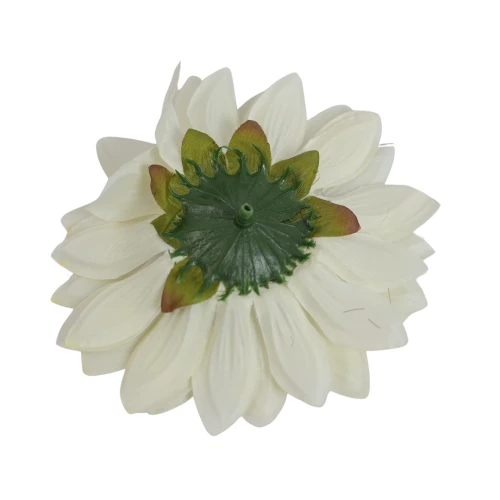 Sztuczny słonecznik w kolorze białym 13 cm