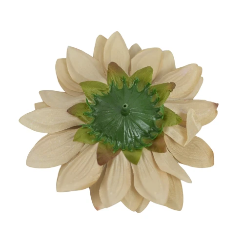 Sztuczny słonecznik w kolorze brudnym kremie 13 cm