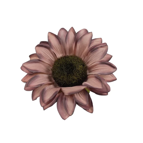 Sztuczny słonecznik w kolorze fiołkowo/różowym 13 cm