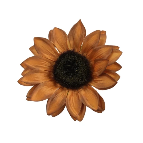Sztuczny słonecznik w kolorze brązowym 13 cm