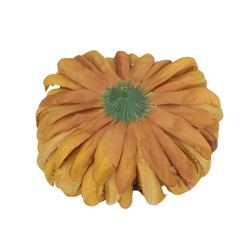 Sztuczna duża chryzantema w kolorze jasno brązowym 16 cm