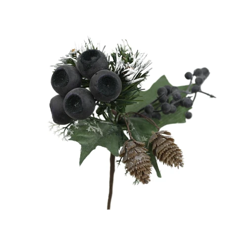 Sztuczny pik mix z borówką i szyszkami 22 cm