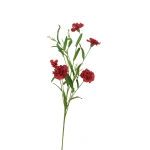 Sztuczny drobny gałązkowy goździk x6 w kolorze czerwonym 72 cm