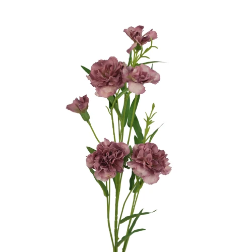 Sztuczny drobny gałązkowy goździk x6 w kolorze fiołkowo/różowym 72 cm