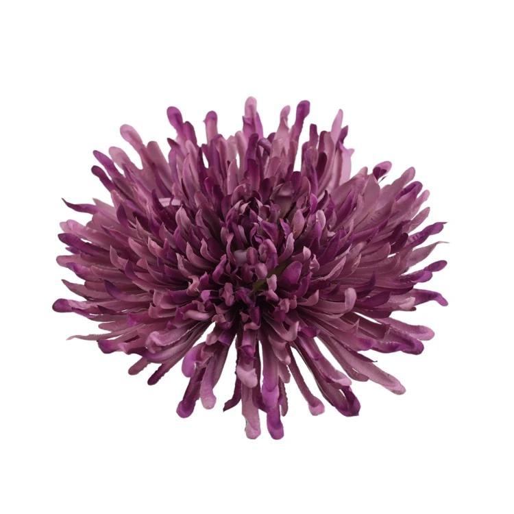 Kwiat sztuczny, chryzantema strzępiata w kolorze fioletowym 19 cm