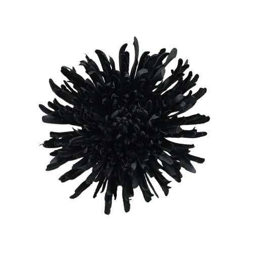 Kwiat sztuczny, chryzantema strzępiata w kolorze czarnym 19 cm