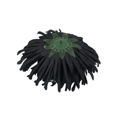 Kwiat sztuczny, chryzantema strzępiata w kolorze czarnym 19 cm