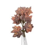 Sztuczny liść klonu w kolorze pomarańczowo/brązowym 55 cm