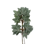 Sztuczny liść klonu w kolorze zielono/szarym 55 cm