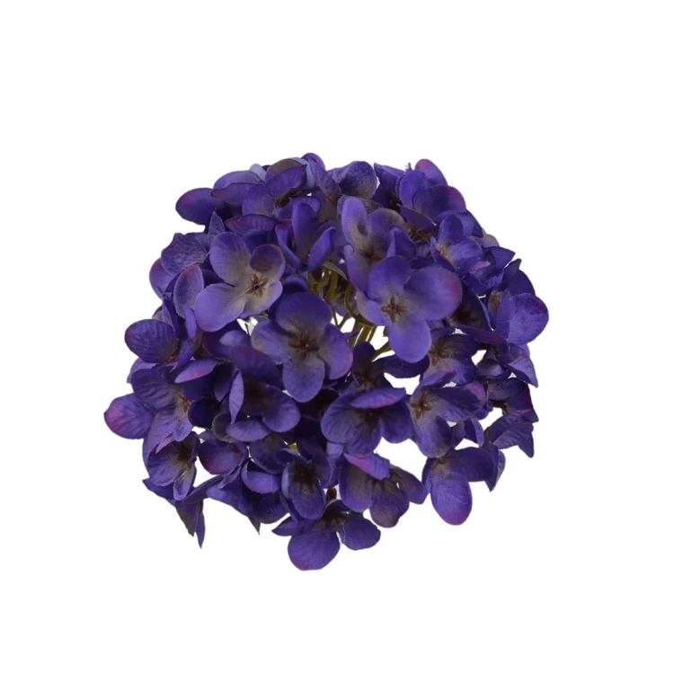 Kwiat sztuczny hortensja w kolorze winogronowym 14 cm