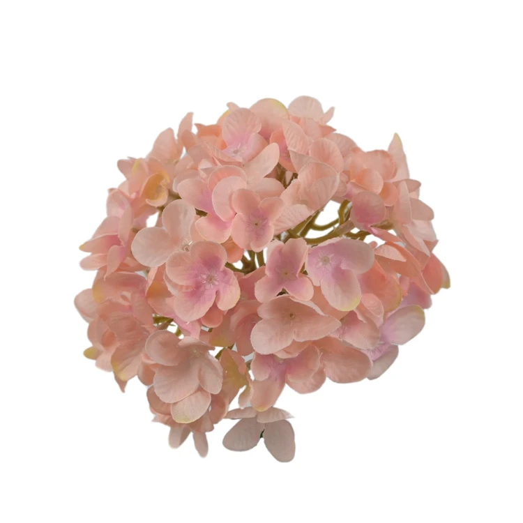 Kwiat sztuczny hortensja w kolorze jasno różowym 14 cm