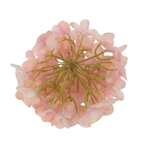 Kwiat sztuczny hortensja w kolorze jasno różowym 14 cm