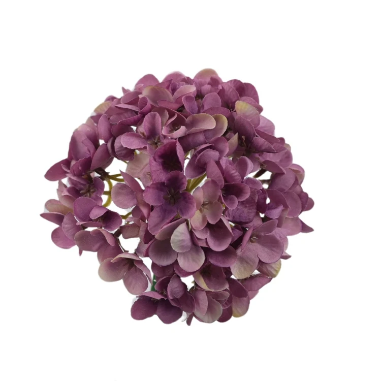 Kwiat sztuczny hortensja w kolorze fioletowym 14 cm