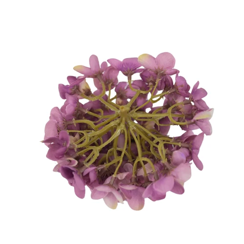 Kwiat sztuczny hortensja w kolorze fioletowym 14 cm