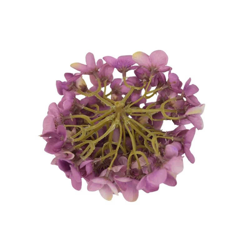 Kwiat sztuczny hortensja w kolorze fioletowym 14 cm