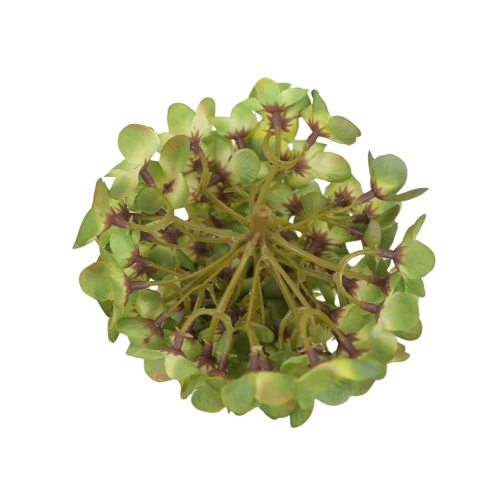 Kwiat sztuczny hortensja w kolorze zielonym 14 cm