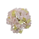 Kwiat sztuczny hortensja w kolorze różowo/zielonym 14 cm