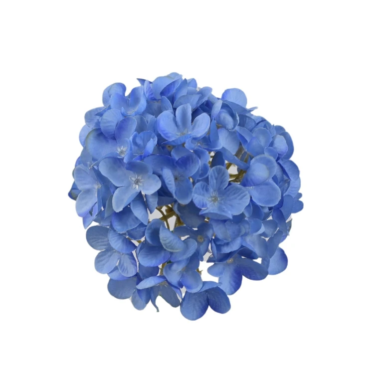 Kwiat sztuczny hortensja w kolorze niebieskim 14 cm