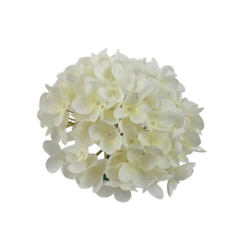 Kwiat sztuczny hortensja w kolorze białym 14 cm