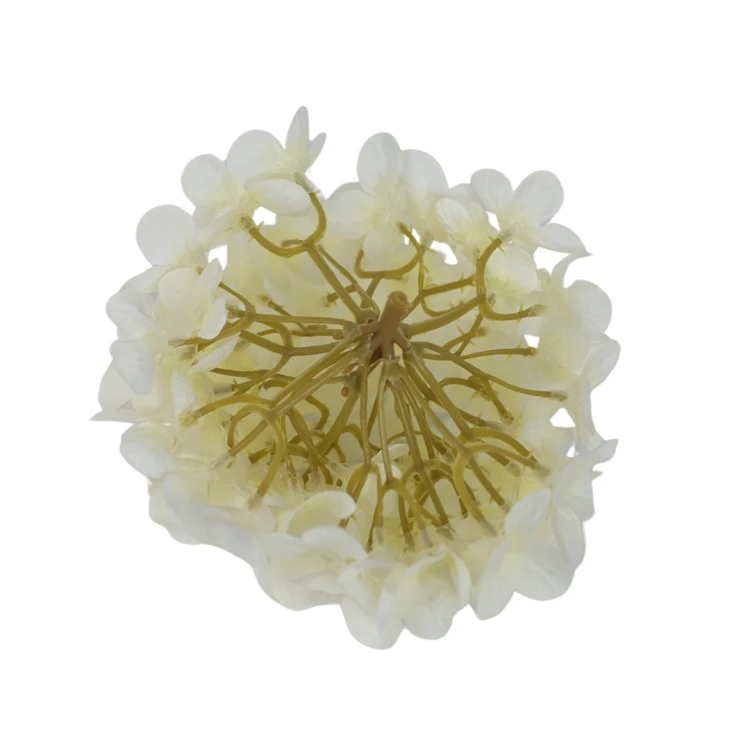 Kwiat sztuczny hortensja w kolorze białym 14 cm