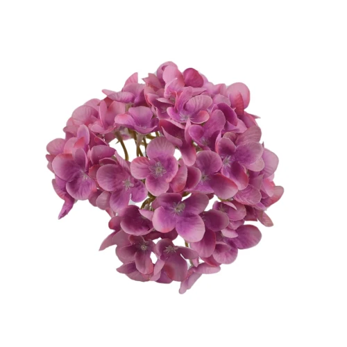 Kwiat sztuczny hortensja w kolorze różowym 14 cm