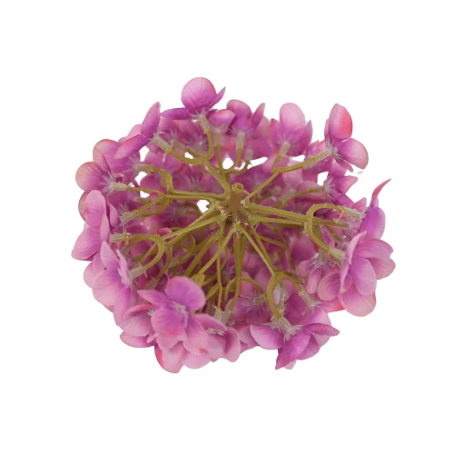 Kwiat sztuczny hortensja w kolorze różowym 14 cm
