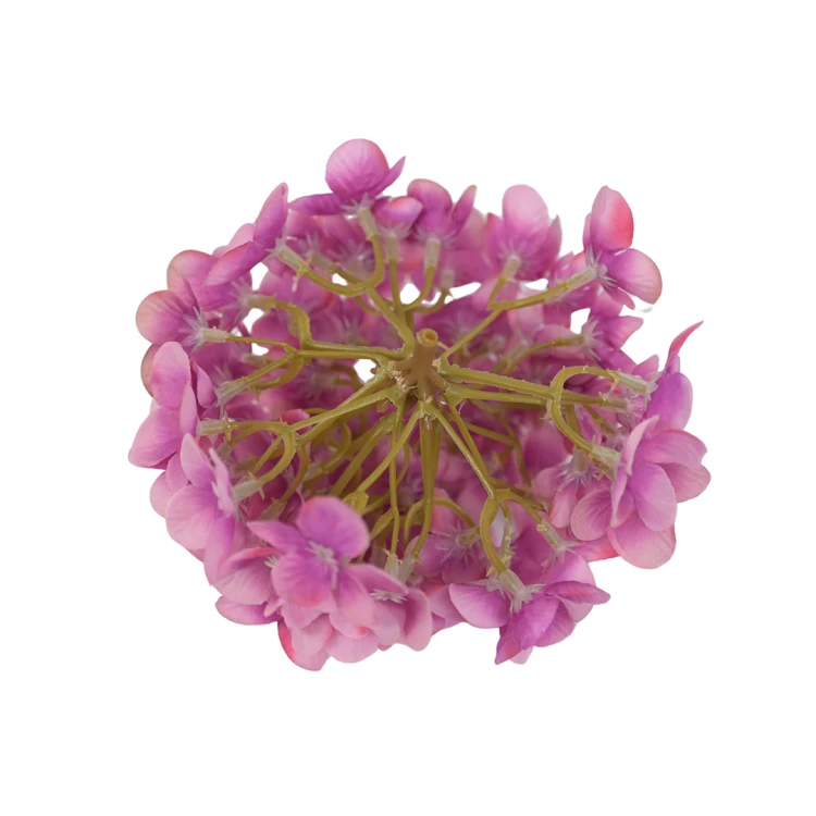 Kwiat sztuczny hortensja w kolorze różowym 14 cm