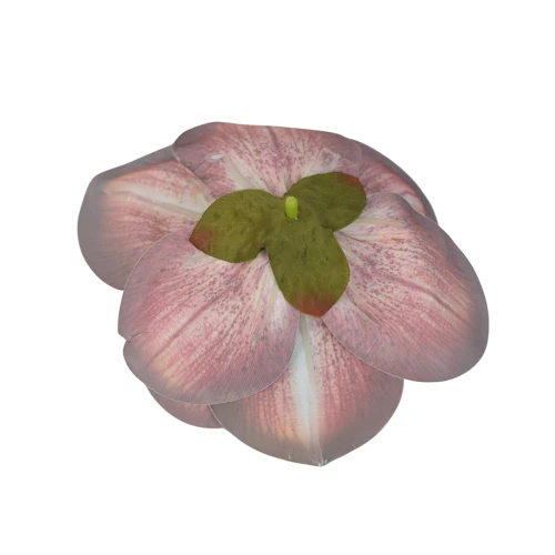 Sztuczna gumowa magnolia w kolorze podpalanym brązie 15 cm